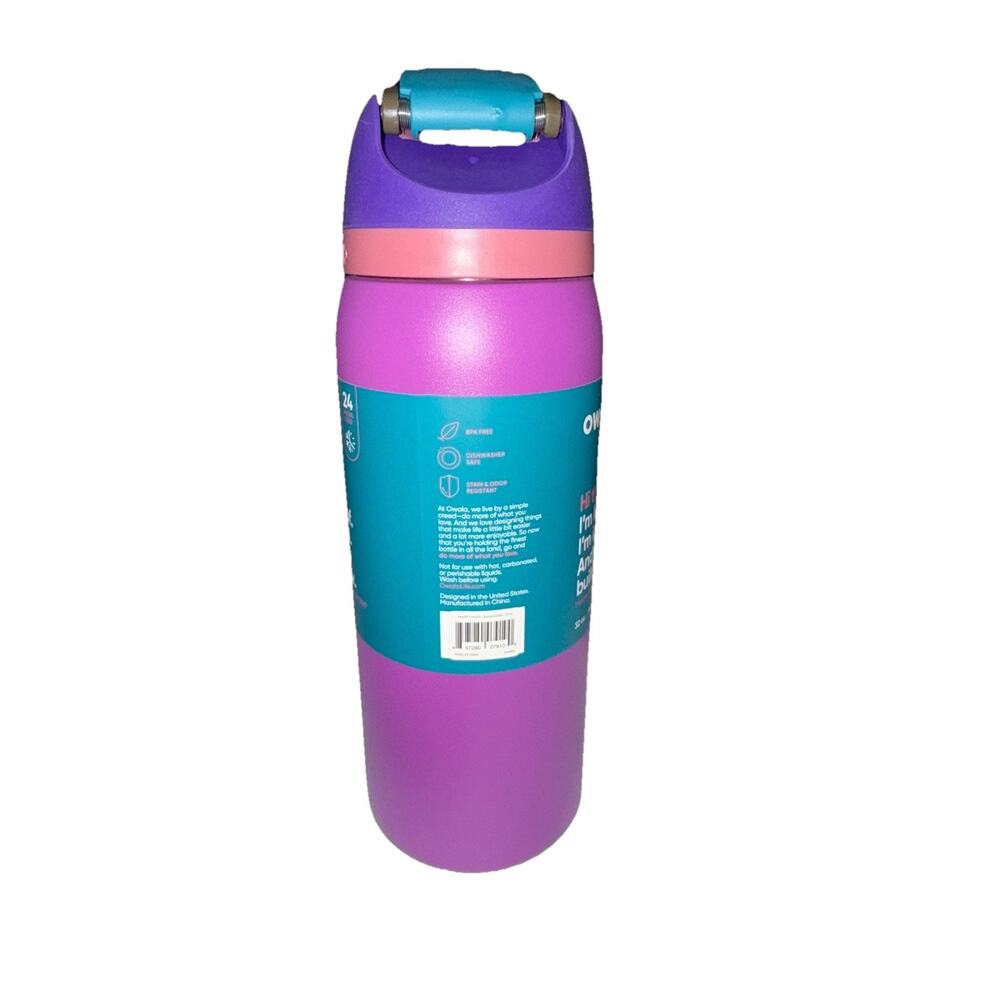 Owala FreeSip Stainless Steel Water Bottle / 32oz / Color: Fuscia NEW - Picture 4 of 9